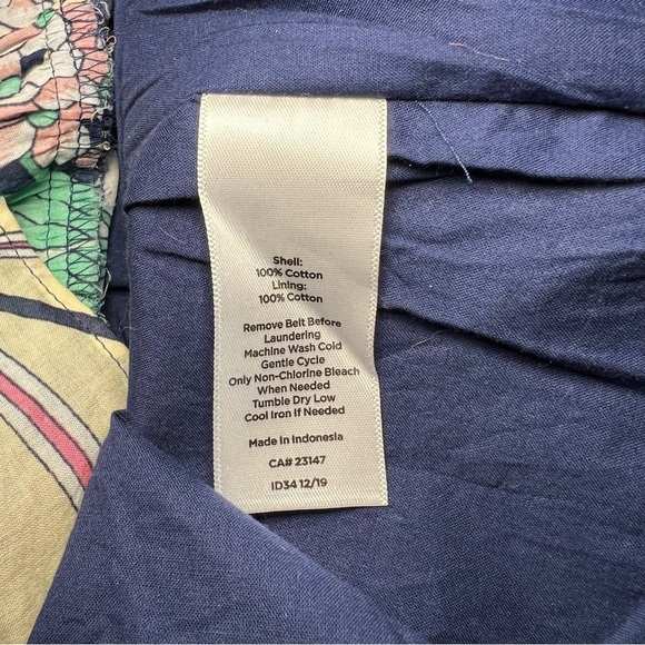 Talbots Voile Hibiscus Sleeveless Belted Maxi Dress Womens Size 2 Petite - Picture 7 of 8